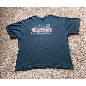 Vintage Woodward Car Show T-Shirts Men's Size 2XL Navy Blue Car Graphic Shirt